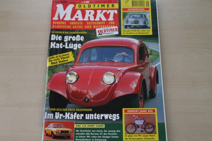 Deckblatt Oldtimer Markt (09/2001)